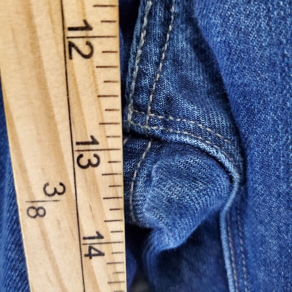 Levis Jeans Mens 42x32 Blue 569 Loose Straight Fit Denim Button Flap Pockets - Picture 7 of 12